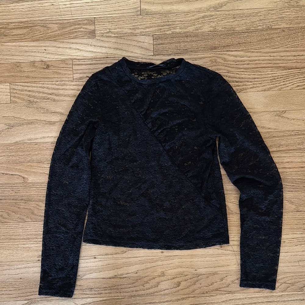 Elegant Black Lace Women's Top